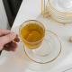 Glass Cups & Plate Set 6 Pcs